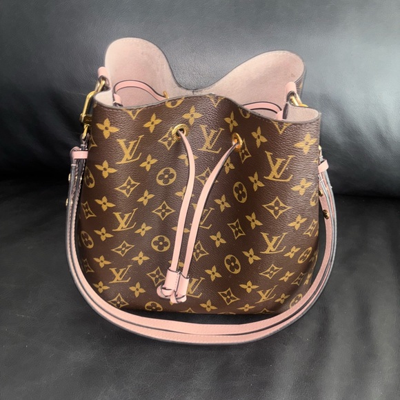 Louis Vuitton Monogram Brown and Pink Shoulder Bag - Picture 1 of 5